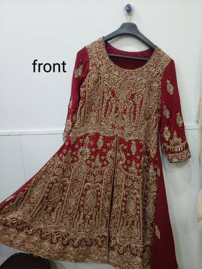 Bridal Suit Lehanga 1 time use maroon red color