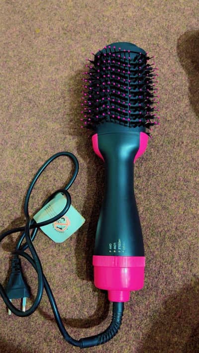 One step Hot Air Brush Hair Styler + Free Curl Rollers | Like New