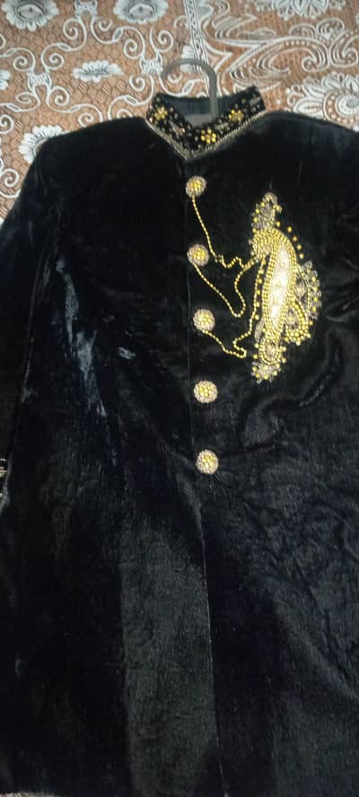 sherwani size 20 black vevot