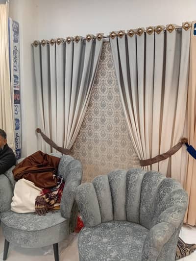 velvet curtain and shafoon