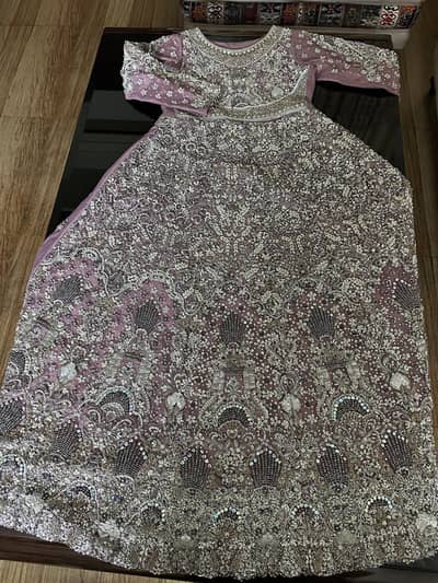 Luxury Bridal Walima Maxi in Dusty Lilac Color