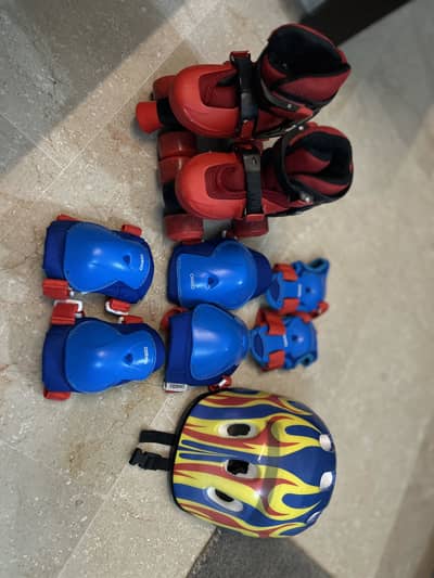 Skates for Kids (4-6 years age) and Protection Set