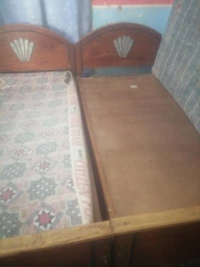 two Single Bed Without Mattress for Sale