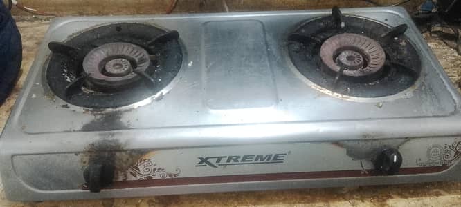 DOUBLE KITCHEN GAS BURNER STEEL