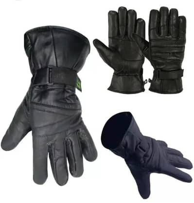 Leather gloves for bike