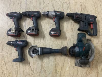 Drill, hammer, impactor, grinder and wood cutter of bosch