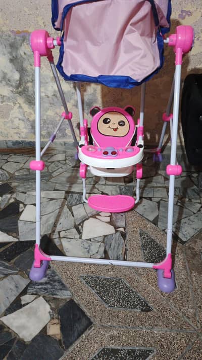 Baby Swing / Baby Jhoola With Adjustable Canopy – Good Condition