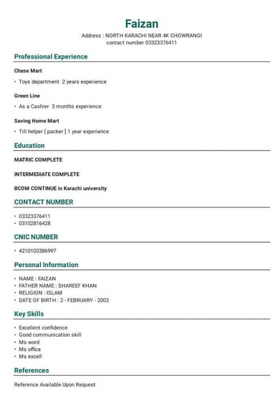 Ghar k kaam k liye hazir hu