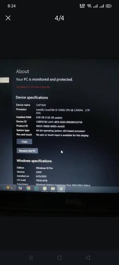 latitude 5280 i5 7th gen laptop