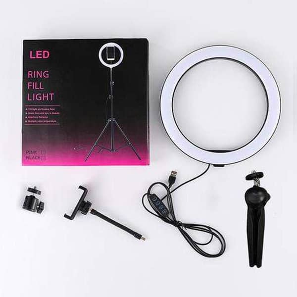 26cm Ring Light With Mobile Holder With 7Feet Tripod Stand in Three Different Mode Light