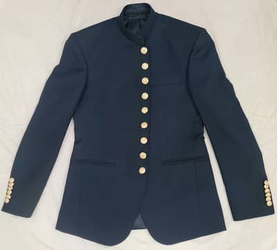 Navy Blue Prince Coat — Imported Fabric — Worn Once (Like New)
