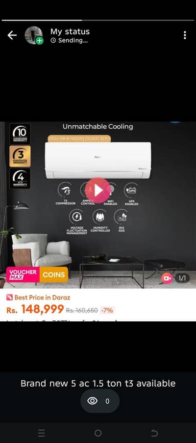 haier 1.5 ton ac