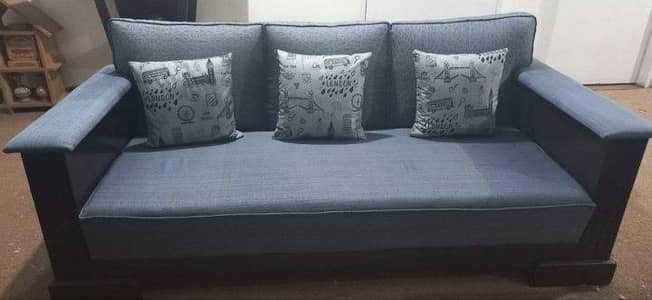 7 seater wooden sofa