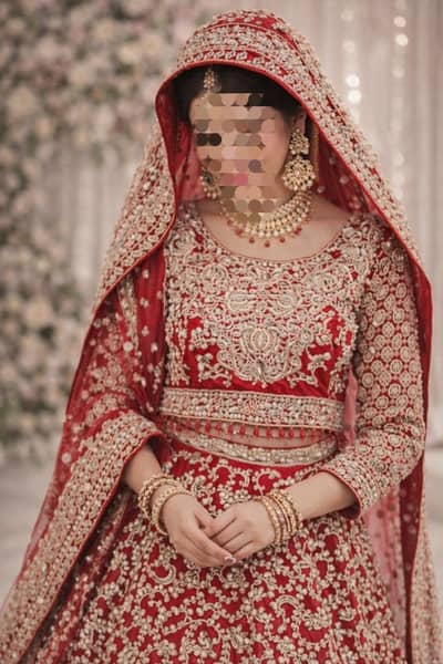  Bridal Red Lehenga – Heavy Embroidered Designer Wear 