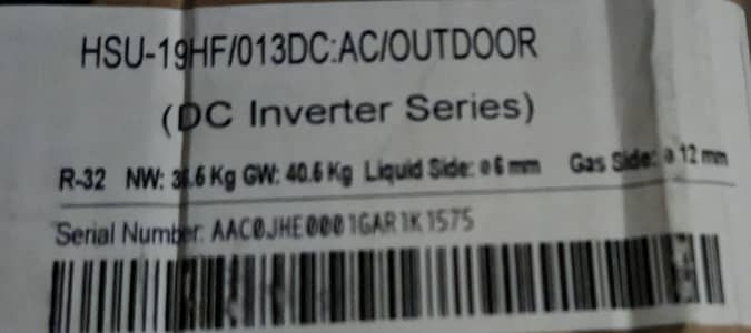 New Haier 1.5 Ton AC