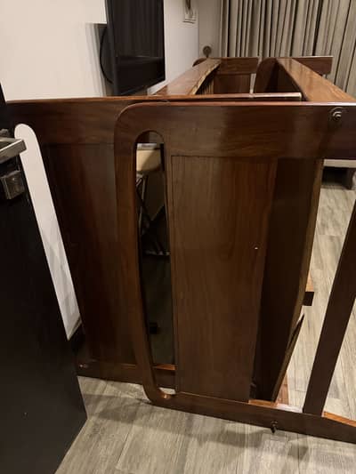 2 single bed old strong wood , condition v good