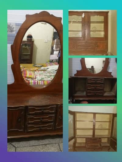 Dressing Table and Showcase (Chinot Wood) Urgent Sale