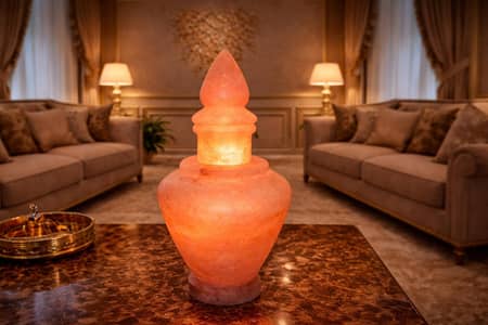 Handcrafted Himalayan Salt Vase Lamp – Premium Bedroom & Lounge Décor