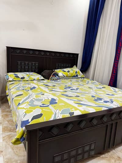 slightly used bed with out mattress