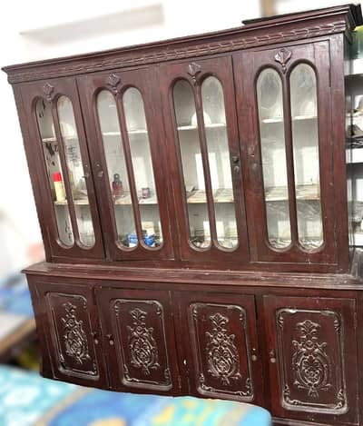 Dark Brown Showcase for Kitchen