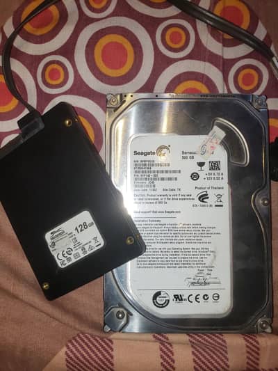 500 gb hard drive with 128gb internal ssd with DDR3 2gb+2gb ram sticks