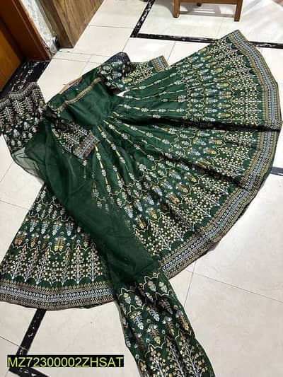 3 Pcs woman's stitched fancy katan silk printed maxi