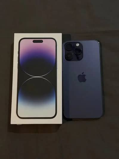 Iphone 14 pro max jv with box 256 GB Purple color