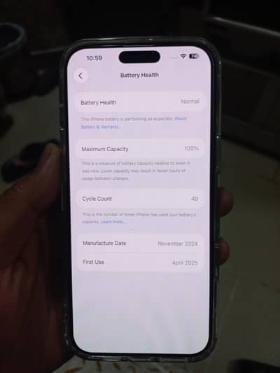 16 pro max Factre unlock (health 100 cc 50) 10/9.5 condition with box