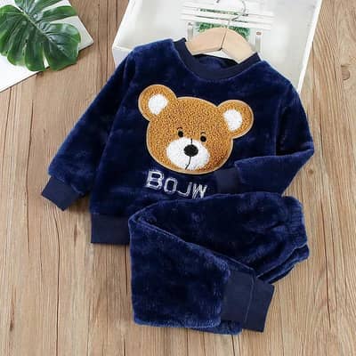 Kids Winter Fleece Outfit 2 Pcs – Soft & Warm (Unisex)
