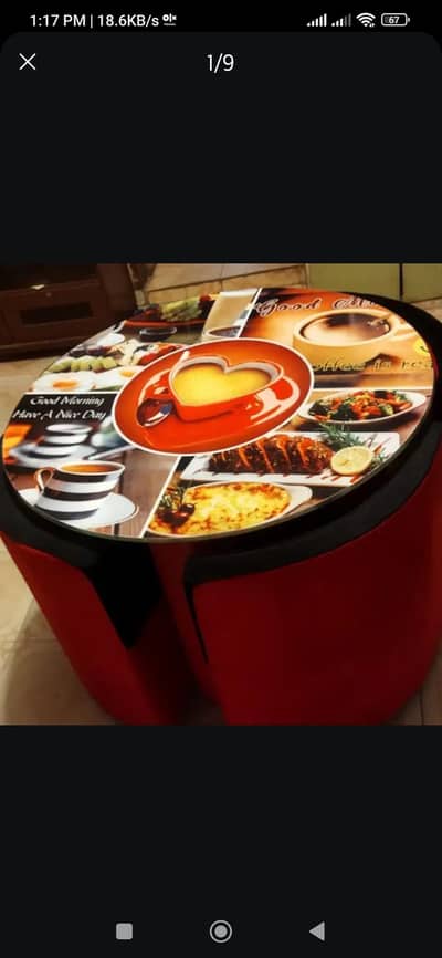 dining table with 4 sofa very attractive