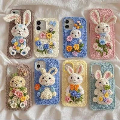 Crochet mobile covers handmade