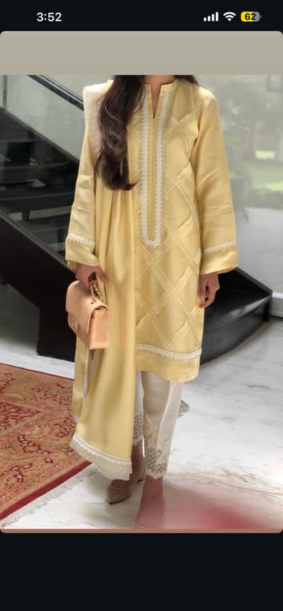 Cotton net shirt and dupatta