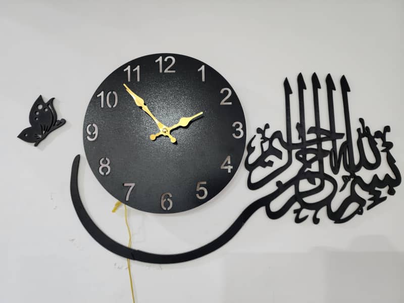 fancy wall clock with light 1