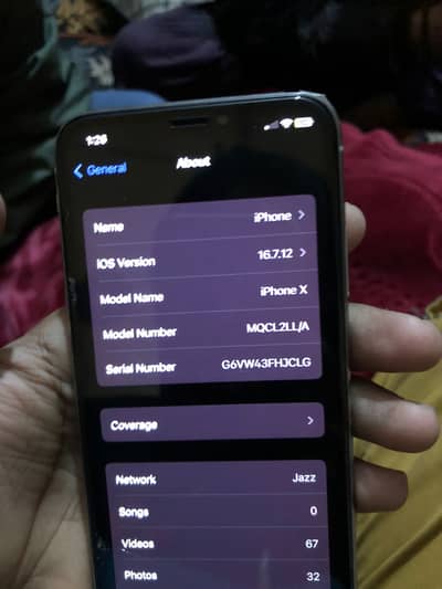 Iphone x 10/10 consition pta approved