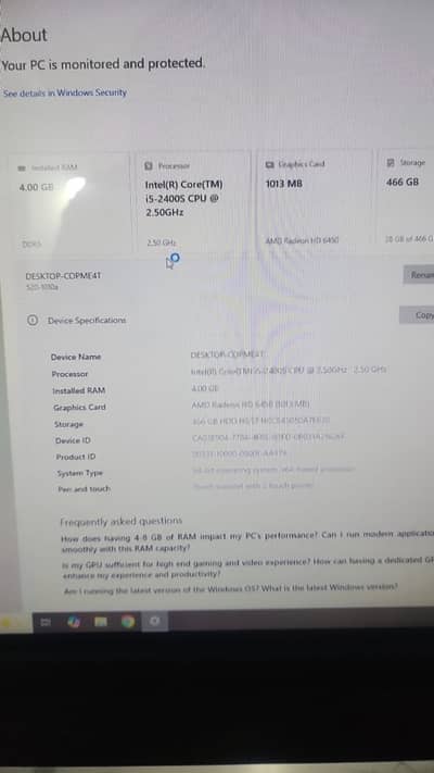 HP All in one pc Core i5 2nd Gen