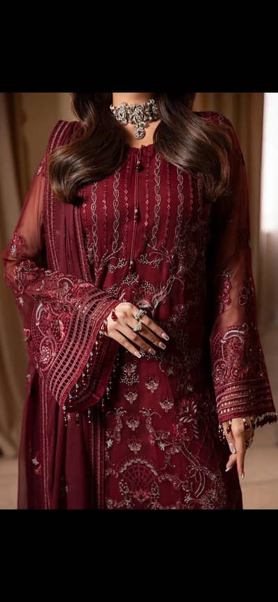 chiffon embroidery dress