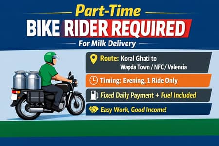 Part-time Bike Rider Required for Milk Delivery