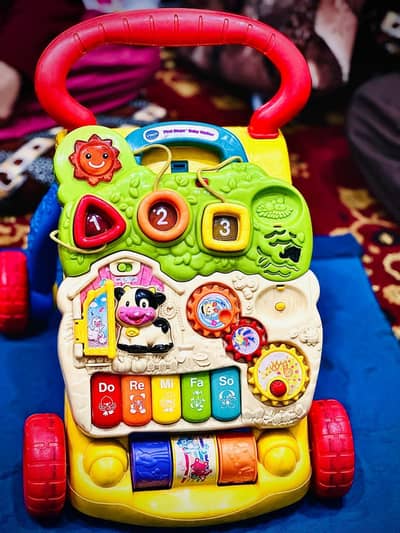 Baby Musical Push Walker with Lights, Sounds & Learning Buttons