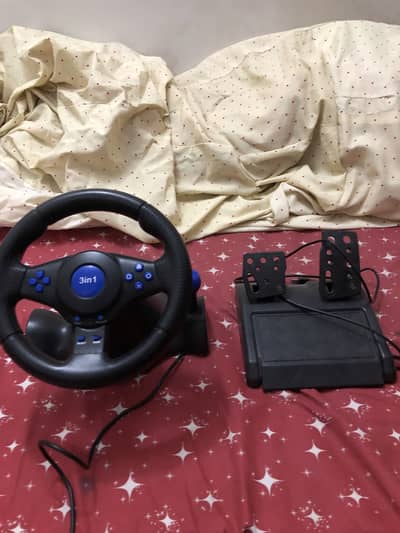 3 In 1 steering wheel PS3 PS4 And PC contect on whatsapp