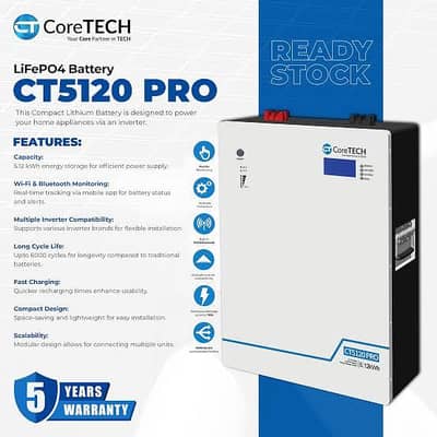 coretech 48v 100 amp lithium battery