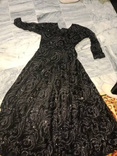 black maxi long frock