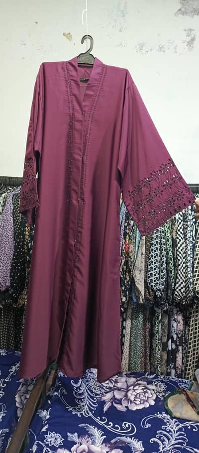 New Fancy Dubai style Qawyah work sleeves  abaya 2026