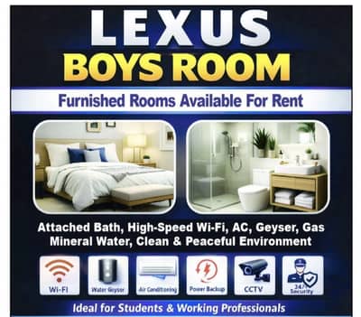 Boys rooms Furnished near Shalimar hospital