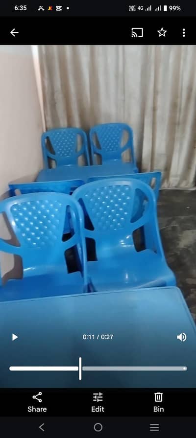 2 table and 8 chairs crystal pure plastic chairs