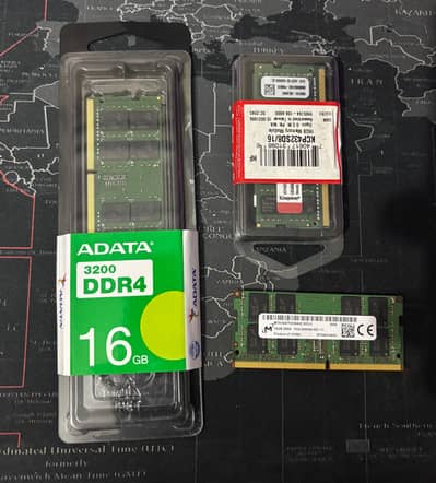 Laptop RAM 16GB 3200 MHz SODIMM - Kingston - ADATA - Micron