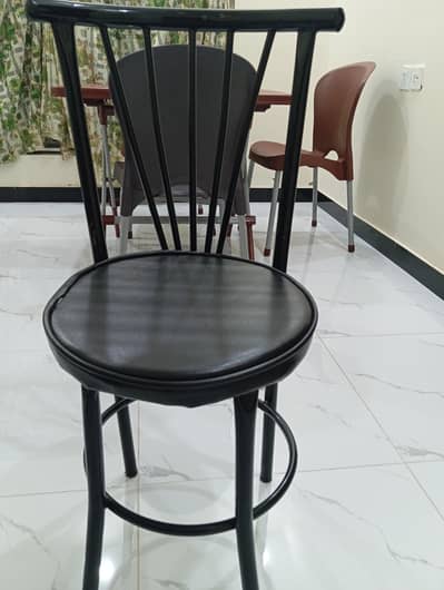 steel chair with leather seat