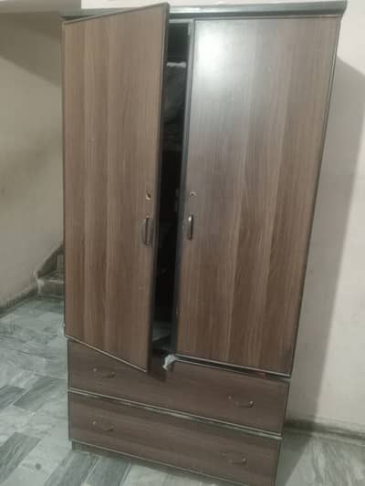 2-Door Wooden Wardrobe/Almari - Good Condition