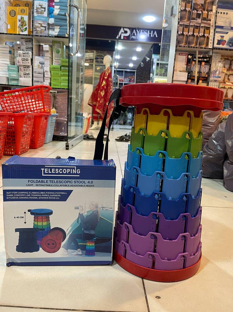 Foldable Telescoping Stool 1