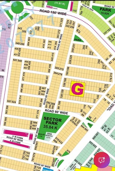 DHA 9 Prism Block G 1-Kanal Corner plot