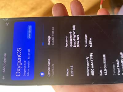 OnePlus 9 5g 12+12/256gb dull sim pta/031749/87135